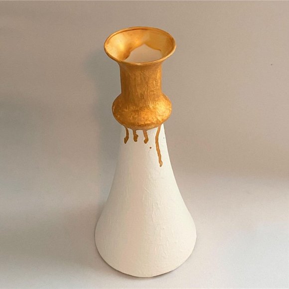 Home Décor Recycled Glass Vase Unusual Shape Paint - Picture 4 of 4